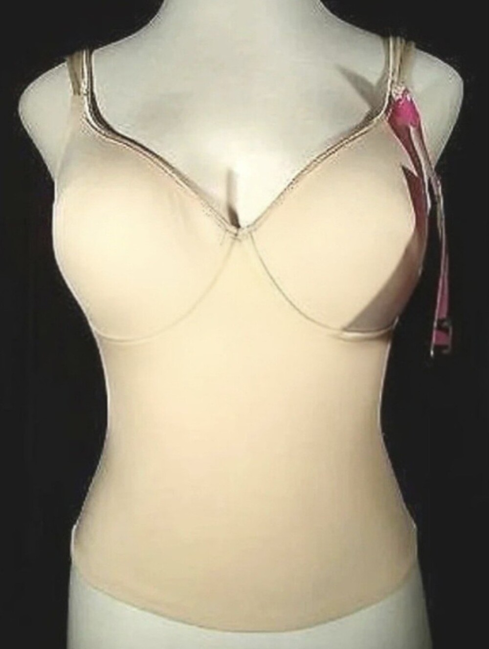 Dr. Rey's Bra Long Line T-Shirt Underwire Bra 34B Nude  New‎ withOUT Tags